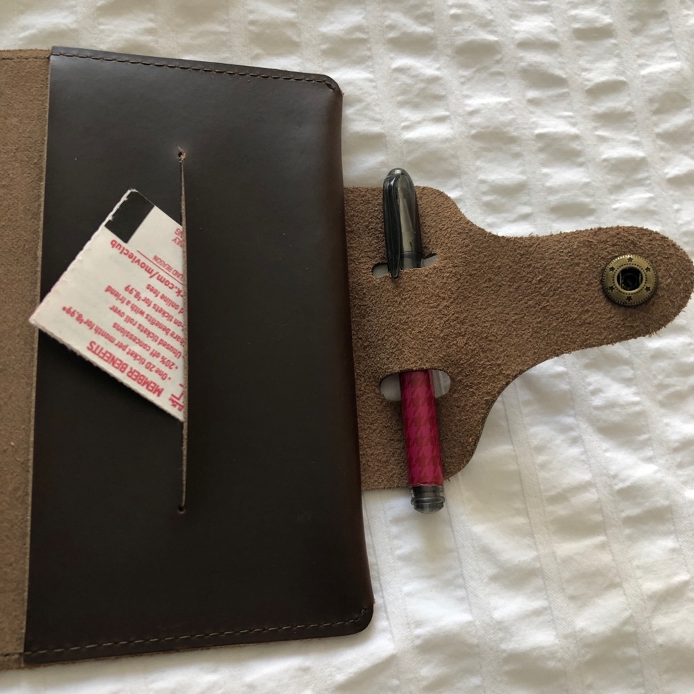 Genuine leather A6 planner with card slips - Picture 8 of 13